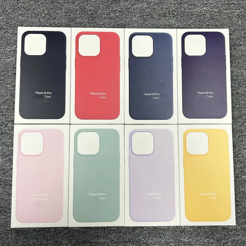 Original Liquid Silicone Phone Cases For iPhone Cases Silicone Cover For iPhone 14 Pro Max 13 Original Animation Magnetic Cases