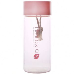 Wholesale DIY Transparent Custom Glass Tumbler Water <b>Bottle</b> with Large Capacity Reusable Portable Design Screw-On Cap - Product Image 4