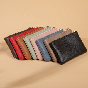 Fornitura di fabbrica Mini portafogli con cerniera da <span class=keywords><strong>donna</strong></span> porta carte di credito borsa per il cambio tasche <span class=keywords><strong>portamonete</strong></span> <span class=keywords><strong>piccolo</strong></span> in morbida pelle PU - Product Image 1