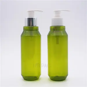 New Round Green Pet Plastic Wholesale Baby Shower Gel Bottle With Lotion Pump 250ml