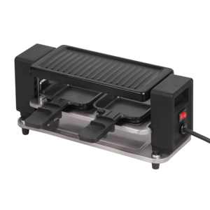 Gril à <span class=keywords><strong>raclette</strong></span> électrique pour 2 personnes avec plaque antiadhésive ou planche mécanique laminée à froid en pierre ou ardoise - Product Image 1