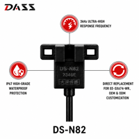 Sensor Fotoelektrik Induktif U-Channel DS-U DASS Tahan Air Grosir, Peringkat Proteksi IP67, Polimer, 24V, Hitam, NPN/PNP