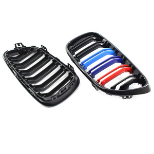 กระจังหน้า BMW F22 F23 สีดำเงา แบบสามสี สไตล์ M สำหรับกันชนหน้า ผลิตจากพลาสติก ABS สำหรับรถยนต์ซีรีส์ 2 ปี 2014-2018 ชุดแต่งอัพเกรด - Product Image 3