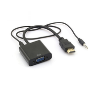 Cable adaptador Full HD 1080P a VGA con Audio HDTV a VGA hembra a macho chaqueta de PVC tipo C Cable de carga USB