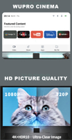 2023 nouveauté Wupro DLP Mini projecteurs intelligents à ultra courte portée 1080p 350ANSI Lumens haute luminosité Full HD UST 4K projecteur