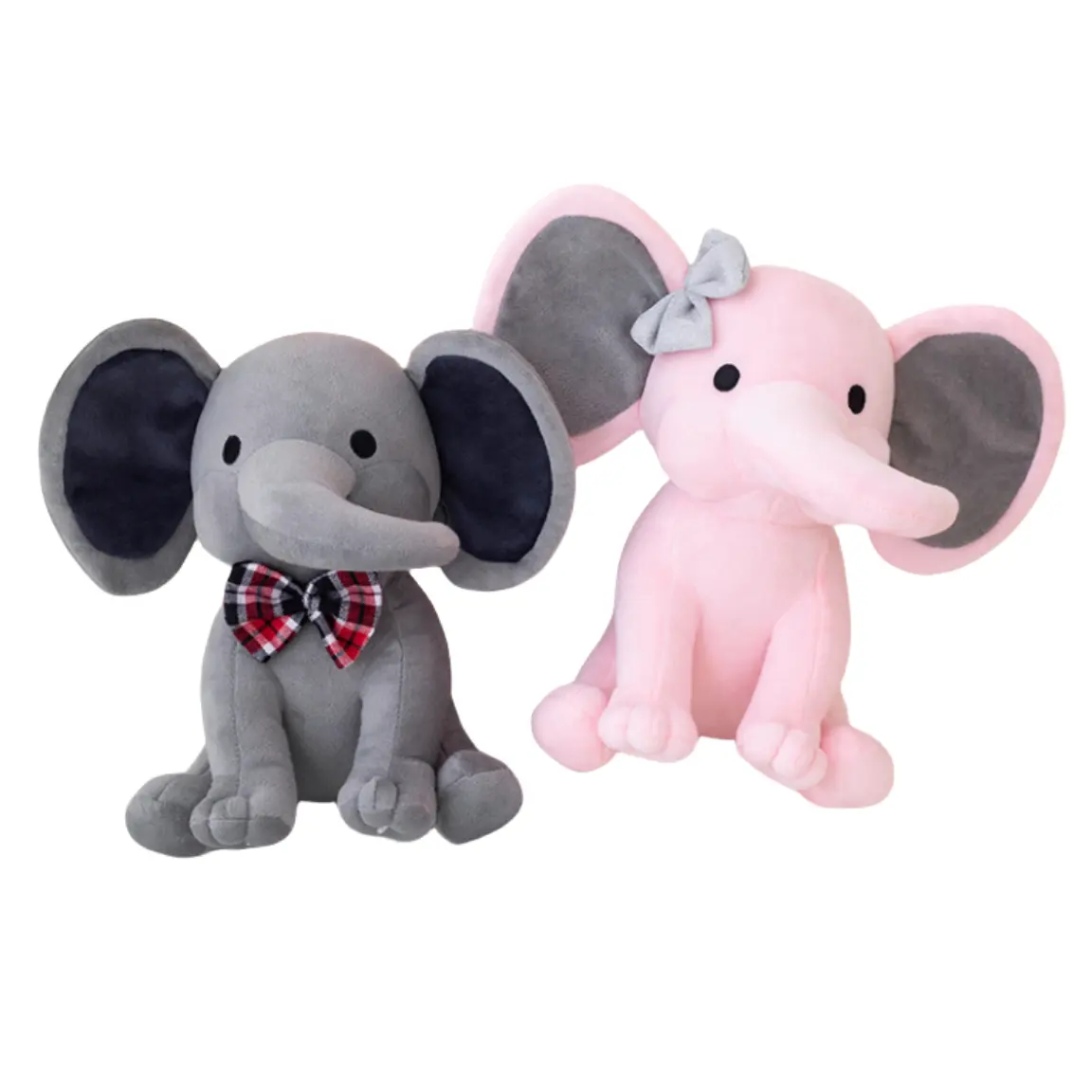 Individuelle plüsch-PP-Baumwoll-Baby-Spielzeuge mit großen Ohren bunte weiche gefüllte Elefantenspielzeuge mit großen Ohren Plüsch-Elefantenspielzeugpuppe