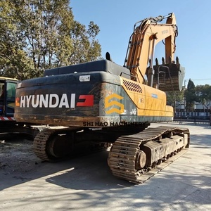 Excavatrice sur chenilles d'occasion Hyundai 520L-9VS pour travaux de terrassement et miniers, peinture d'origine importée, godet de 0,8 m, 52 tonnes, moteur et boîte de vitesses. - Product Image 3