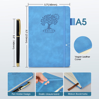 Coffret Cadeau de Noël Personnalisé : Carnet en Cuir Rigide, Porte-Stylo, Fil à Coudre, Taille et Couleur Personnalisables, Agenda 2024