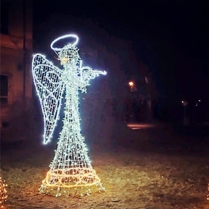 <b>Lighted</b> Christmas Acrylic Angel with LED Decoration for Hotel Resort Mall Park and Outdoor Landscape Display - Product Image 1