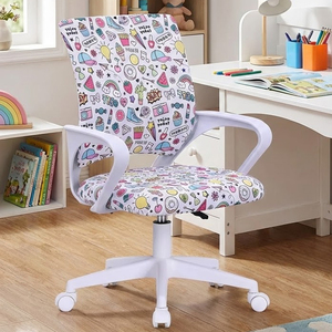<span class=keywords><strong>Chaise</strong></span> <span class=keywords><strong>de</strong></span> <span class=keywords><strong>bureau</strong></span> moderne en maille imprimée colorée avec accoudoirs réglables, design ergonomique pour usage hôtelier, protection amovible - Product Image 1