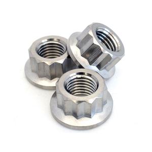 Tuerca Hexagonal de Brida de Titanio de 12 Puntas, Mecanizada por CNC, Personalizada, con <span class=keywords><strong>M8</strong></span> X 1.25 - Product Image 4