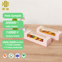 Scatola di Carta Personalizzata per Alimenti, Confezione per Biscotti e Ciambelle, Scatola Pieghevole Facile per Pasticceria, Biscotti, Torte, Snack, con Finestra
