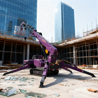Grue araignée RST L-675 de 5 tonnes et 8 tonnes, certifiée CE, à chenilles télescopiques, diesel, pour la construction urbaine et extérieure