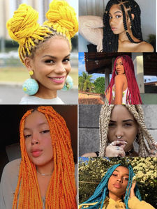 Cabello Trenzado Afro Yaki de Alta Calidad, Preestirado, <span class=keywords><strong>Jumbo</strong></span>, de 82 Pulgadas y 165g, Extensiones de Cabello para Trenzas Crochet y Box Braids, Disponible en Stock - Product Image 4