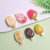 100 Pezzi Resina Simulazione Frutta Gelato Flatbacks Cabochon Ghiaccioli per Fai da Te Casa delle Bambole Artigianato Creazione Gioielli Accessori