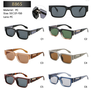 Lunettes de soleil Lmamba 8865 classiques rétro rectangulaires, de luxe, de marque, vintage, carrées, avec logo personnalisé, pour hommes et femmes - Product Image 5