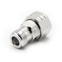 Adaptateur coaxial RF mâle 4.3-10 vers femelle N, 50 Ohm, faible PIM -160 dBc, DC-6 GHz, plaqué tri-métal, pour station de base télécom, à terminaison unique