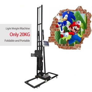 เครื่องพิมพ์ผนังแนวตั้งอัตโนมัติแบบพกพา XBH พร้อมระบบเคลื่อนที่ด้วยล้อสำหรับการพิมพ์ภาพ 3 มิติบนผนัง - Product Image 2