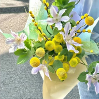 Papier d'emballage pour fleurs en crêpe double de soie véritable Songhua, texture haut de gamme, matériau d'emballage pour bouquets imperméable