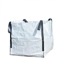 Sac de stockage en polypropylène blanc à 4 anneaux, préchargé, 15T/1 tonne, grand sac conteneur à fond plat, modèle CX025, réédition