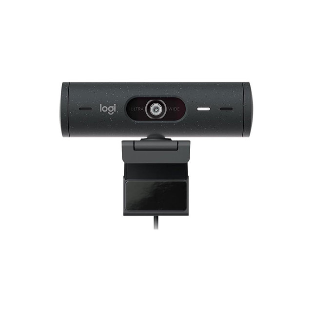 Logitech Brio 500 1080p Full HD Webcam with Auto Light Correction, Show Mode, Dual Noise Reduction Mics, Webcam Privacy Cover