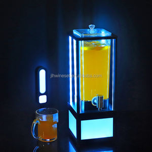 3L enfriador de cerveza Tower Draft Beer Juice Drink Dispensador de bebidas con luz LED Tubo de hielo y soporte - Product Image 3