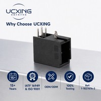1-1827876-2 D1200 4-Pin Kabel-zu-Platine-Steckverbinder 90 Grad Rechtwinklig 2,5mm Rastermaß 5A 125V OEM ODM Muster Verfügbar