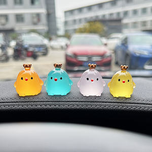 Corona luminosa pollo brillante Jardín de hadas miniaturas figuras DIY terrario y casa de muñecas decoración, accesorios de paisaje de musgo - Product Image 4