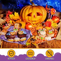 240 feuilles de papier sulfurisé PE anti-graisse pour Halloween, 30x30 cm, pour emballer biscuits, pain, sandwichs, paniers alimentaires, pour fêtes, maison, cuisine, bar