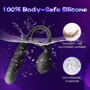 <span class=keywords><strong>2</strong></span>-in-1 Verstellbares Einlauf-Analsex-Spielzeug Silikon Aufblasbarer Realistischer Dildo Analplug Erweiterbarer Butt Plug mit Ballonpumpe - Product Image 4