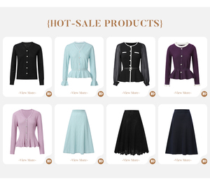 เสื้อคาร์ดิแกนถักลูกปัดหรูหรา ขอบหยัก แขนยาว สีครีม สำหรับผู้หญิง ราคาโรงงาน เสื้อผู้หญิง สไตล์ชาแนล - Product Image 6