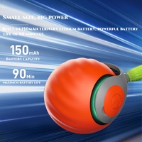 Nouveau design en promotion : Balle interactive intelligente avec accessoires de queue, roule rapidement sur le tapis, jouet pour chat intelligent et indestructible
