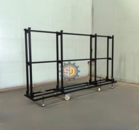 Présentoir mobile SANDE pour dalles avec roulettes, support d'exposition pour dalles de pierre, chariot de présentation pour dalles de quartz, présentoir de salle d'exposition pour dalles de marbre