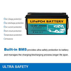 แบตเตอรี่ลิเธียมไอออนแบบ Deep Cycle 12.8V 200Ah สำหรับคาราวาน, รถพ่วง, ออฟโรด, เรือ, พลังงานแสงอาทิตย์, รถบ้าน RV แบตเตอรี่ 12V - Product Image 4