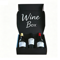 Boîte à vin personnalisée 3 6 bouteilles, boîtes à vin pliables de luxe, emballage cadeau avec logo personnalisé