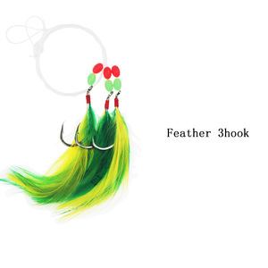 Gancho para Plumas de Pavo N.° 3 anzuelos de pesca de acero inoxidable para barco con cuentas para pesca en el mar - Product Image 2
