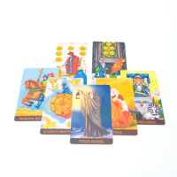 Pochette de tarot personnalisée Cartes oracle et cartes de tarot holographiques avec sac en tissu Jeu de divination classique personnalisé Tarot