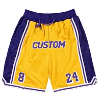 Vente en gros Short de basket-ball pour homme en maille de polyester Short de basket-ball vierge de haute qualité avec broderie personnalisée
