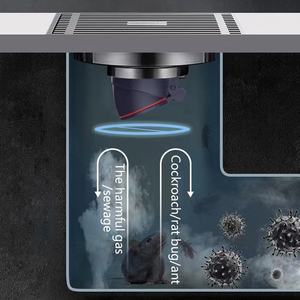 Drain de sol en acier inoxydable <span class=keywords><strong>2022</strong></span> Offre Spéciale 9mm Grille de drainage noire galvanisée Drain de sol anti-odeur - Product Image 4
