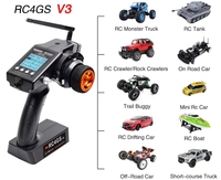 Radiolink Rc4gs V3 Plastique 400 mètres de portée Récepteur intégré avec gyroscope Émetteur de surface pour véhicules FPV, chars et robots à chenilles