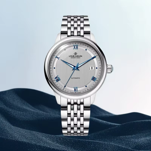 Business Montre Automatic Mechanical 3BAR Water Resistant Luminous Luxury Simple Coin Style Stainless Steel 40mm Pointer Watch