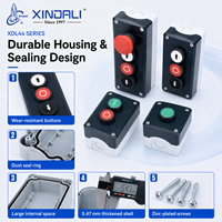 XINDALI XDL44 22mm Stasiun Kontrol Tombol Tekan 1-4 Lubang Kotak Saklar Start Stop Emergency Stop untuk Kontrol Mesin Industri