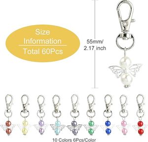 Logistics Birthstone Angel Keychain Bulk Guardian Angel Keyring Wedding Favor Baptism Blessing Gift for Women - Product Image 2