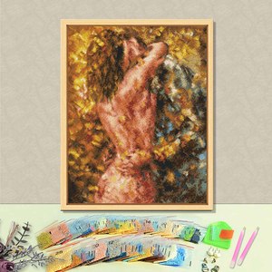 Pintura de Diamantes 5D Personalizada de Fábrica OEM, Arte de Pared 5D Impreso con Diseño de Abrazo Apasionado Moderno para Niños, Arte de Diamantes Moderno DIY - Product Image 1