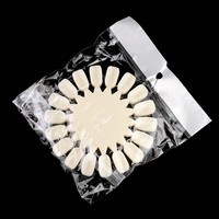 Modèle d'ongles rond en plastique à 18 pointes pour présentation de vernis gel UV, couleur naturelle transparente, outil de pratique pour nail art