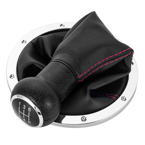 Manual Transmission Gear <b>Shift</b> <b>Knob</b> Cover Black With Red Stitching 5 Speed For Volkswagen Golf Retrofit Upgrade - Product Image 2