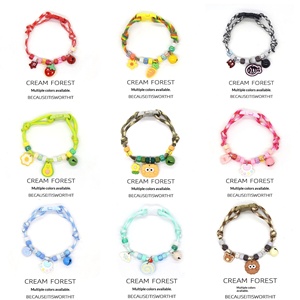 Collier de luxe pour chat et <span class=keywords><strong>chien</strong></span> avec clochette, motif patte mignon, coloré et réglable pour toutes les saisons - Product Image 1
