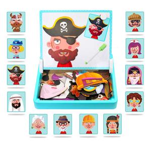 Juego <span class=keywords><strong>de</strong></span> Rompecabezas Magnéticos, Tablero <span class=keywords><strong>de</strong></span> Dibujo Artístico para Niños, Juguete Educativo <span class=keywords><strong>de</strong></span> Aprendizaje para Viajes, para Niños y Niñas <span class=keywords><strong>de</strong></span> 3 Años en Adelante - Product Image 1