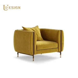 Modern home furniture living room sofa chairs with arm linen fabric wooden rocking chair