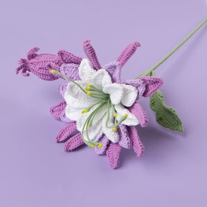 ช่อดอกไม้ถักไหมพรมสำหรับเป็นของขวัญและของตกแต่งบ้าน - Product Image 4